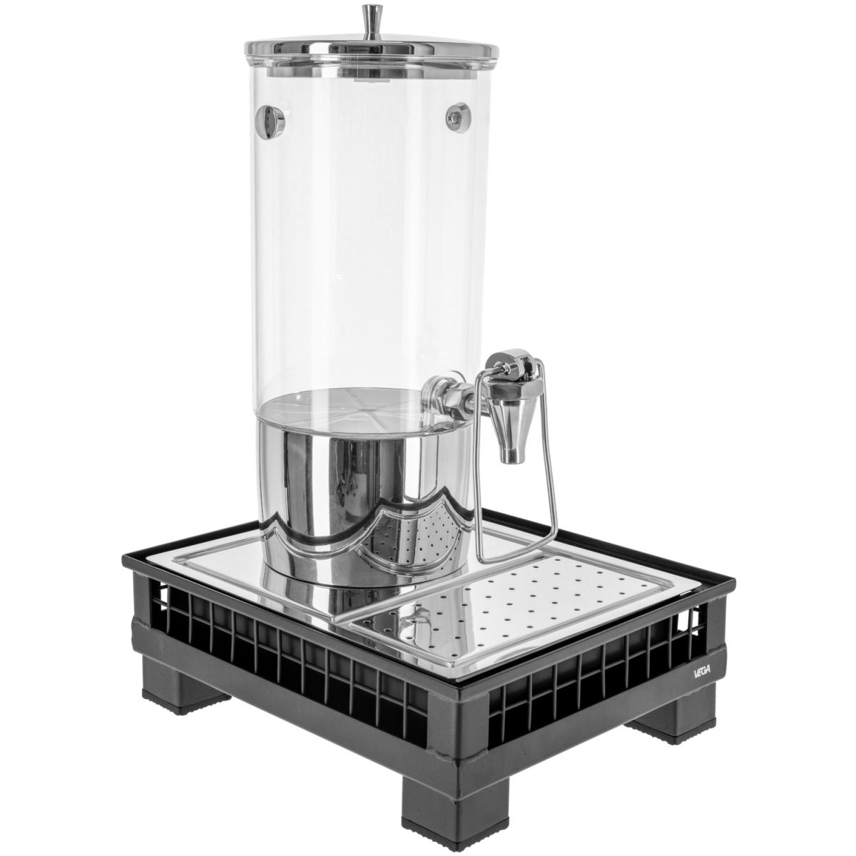 Distributore succhi Portland singolo 1/2 VEGA; 35.2x29x53 cm (LxLxH); antracite/trasparente