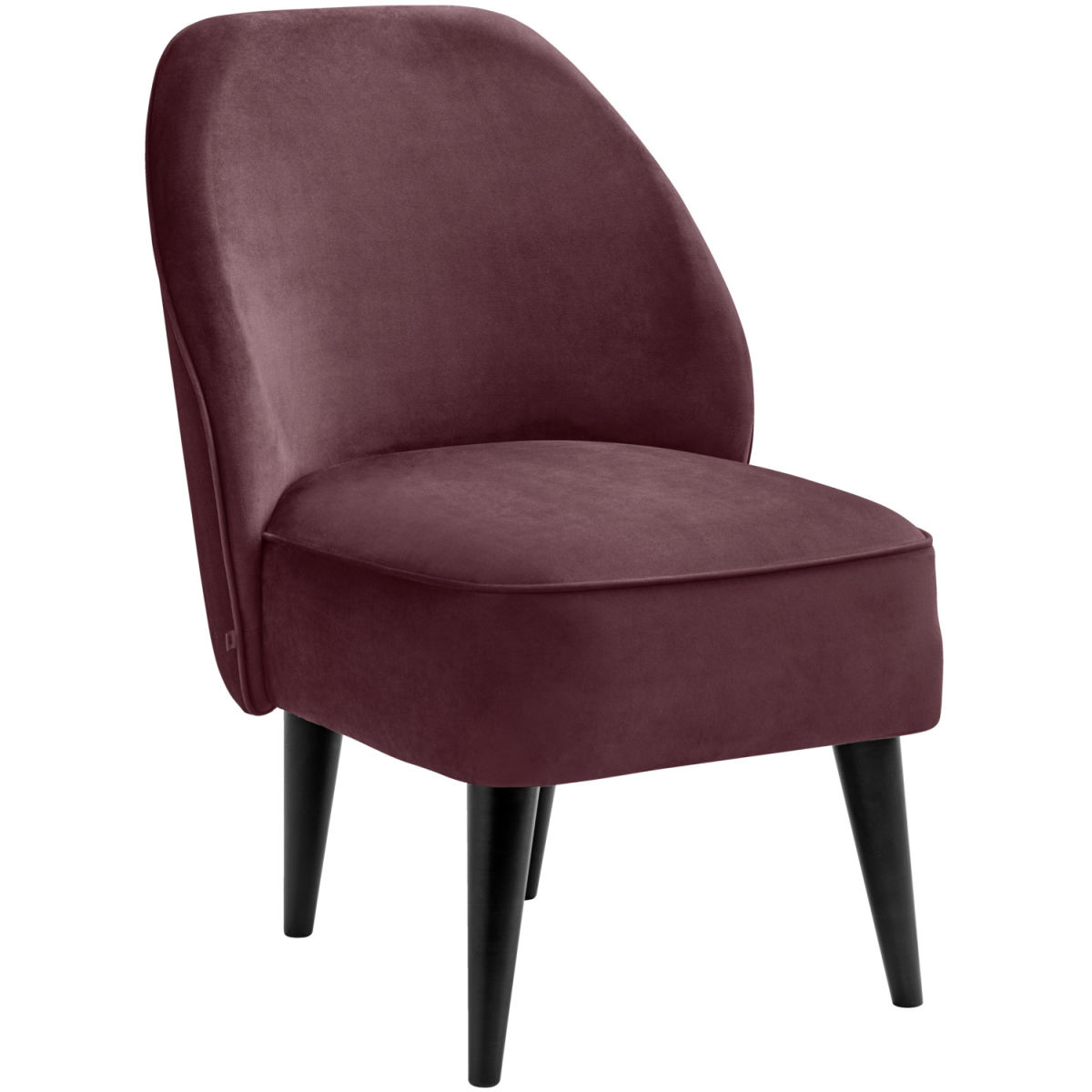 VEGA Loungesessel Lasse Samt 54x60x82 cm (BxTxH); Sitz violett