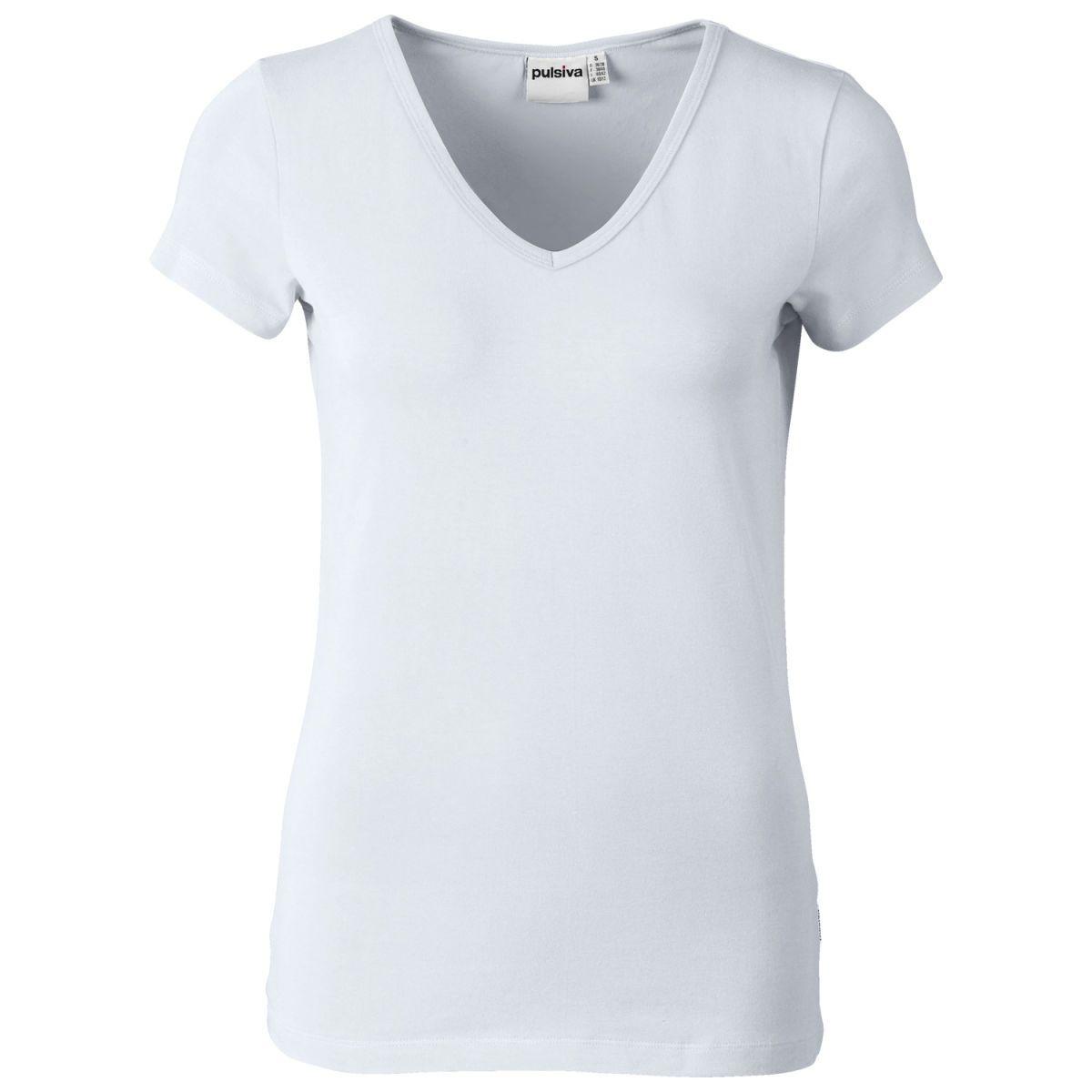 T-Shirt da donna Jolie con collo a V PULSIVA; Taglia XL; bianco; 2 pz. / confezione