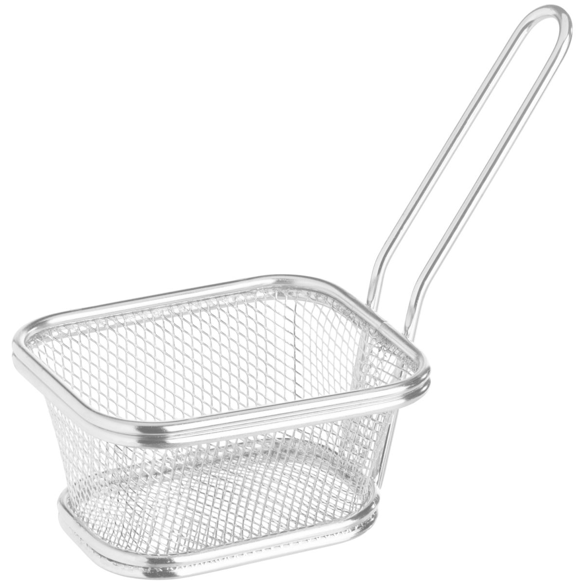 VEGA Pommeskörbchen Niragua klein, rechteckig 10.5x9x5.5 cm (LxBxH); silber; rechteckig