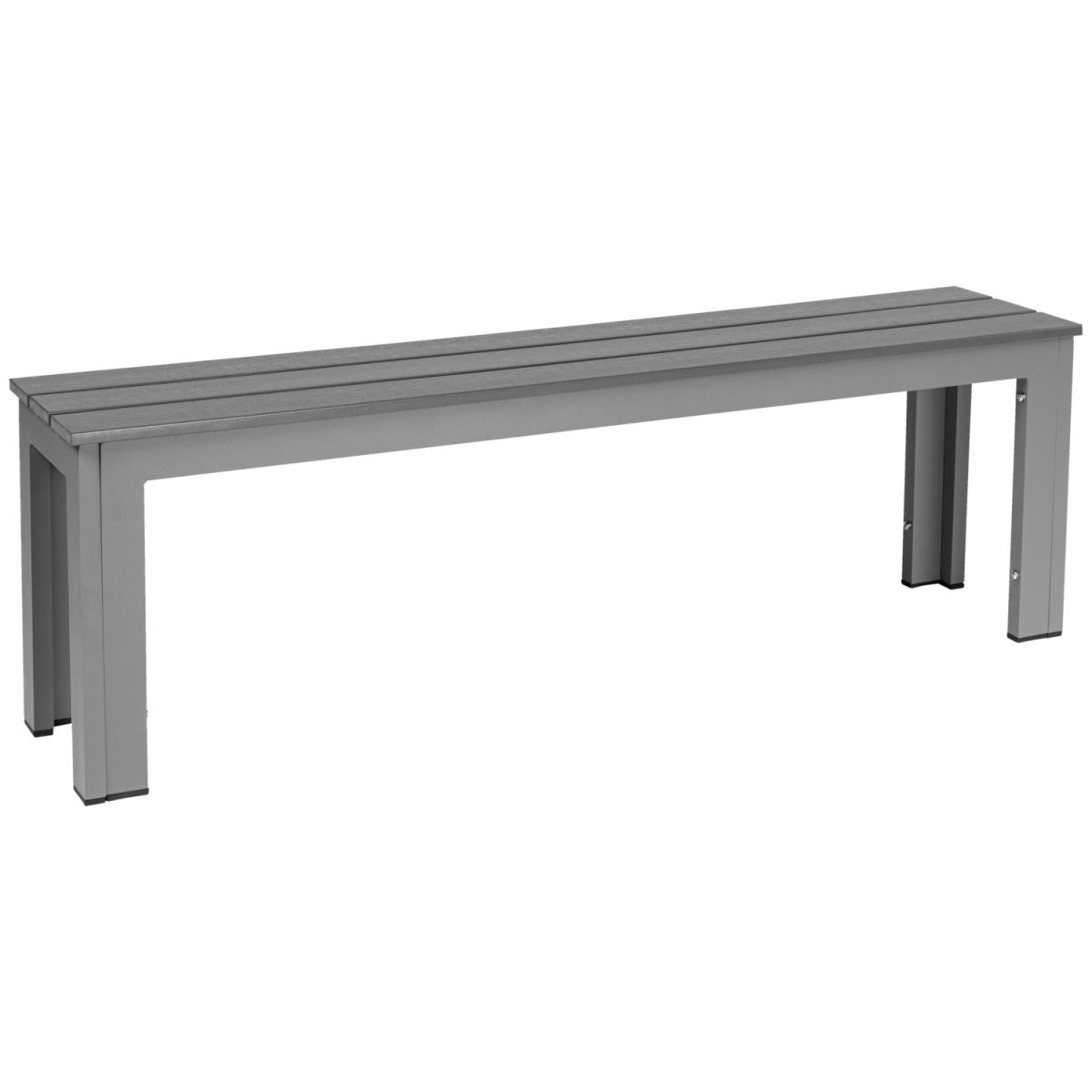 PULSIVA Outdoor-Bank Lamero 3-Sitzer 140x28.5x43.5 cm (BxTxH); Sitz anthrazit, Gestell grau