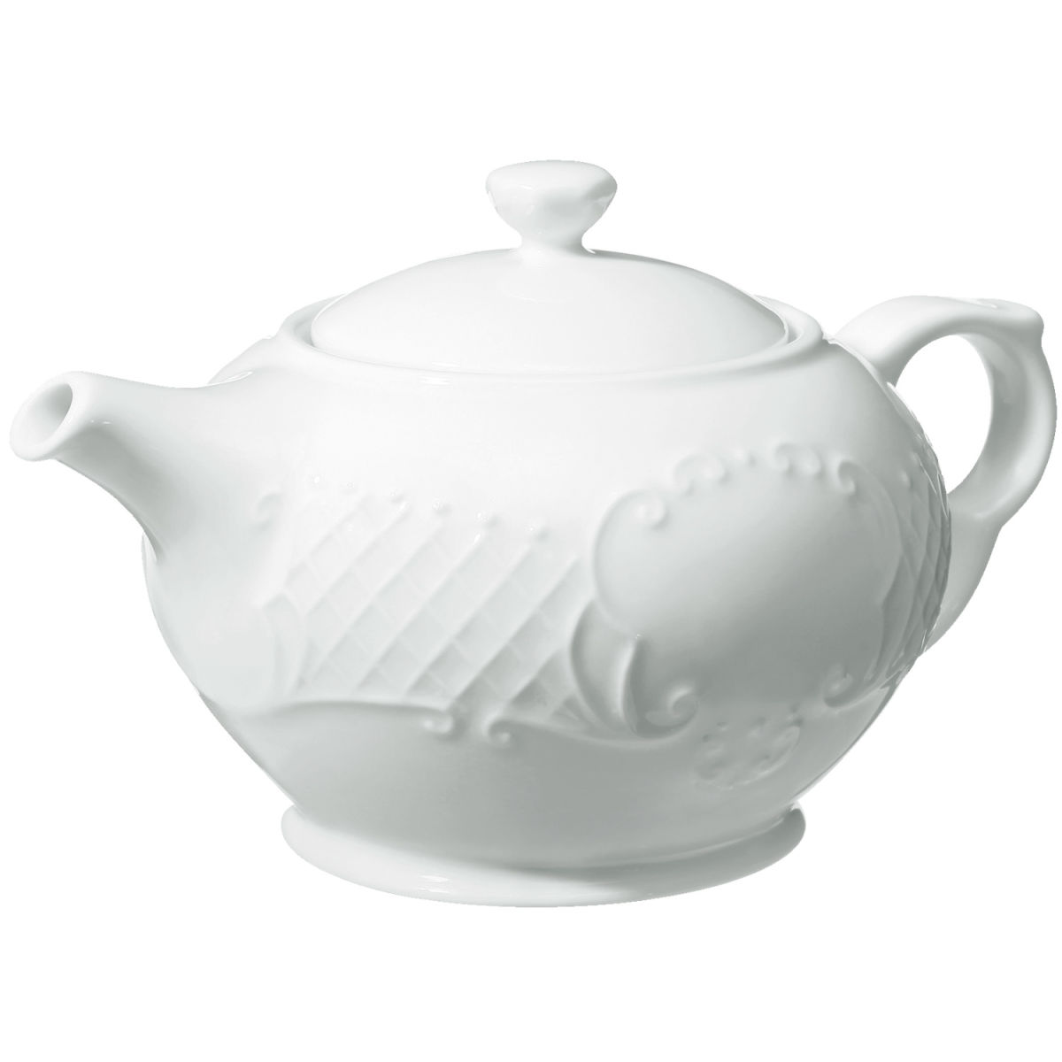 Teiera Minuetto con coperchio VEGA; 460 ml, 8x10 cm (ØxH); bianco; rotonda; 2 pz. / confezione