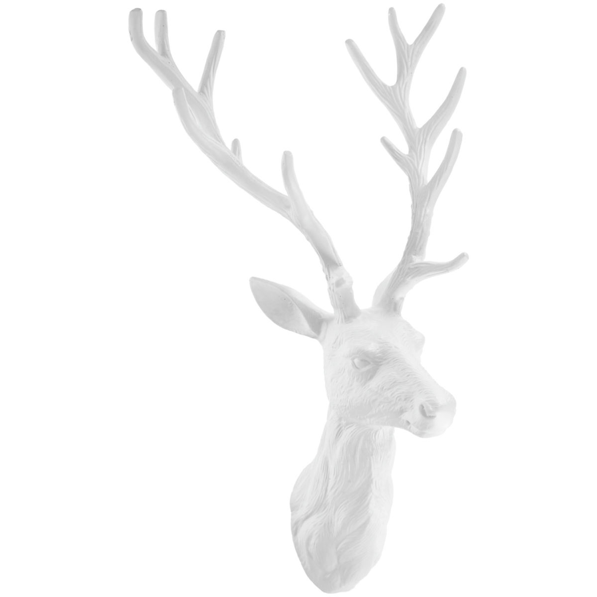Testa di cervo da parete Deer VEGA; 25.5x61x38 cm (LxHxP); bianco