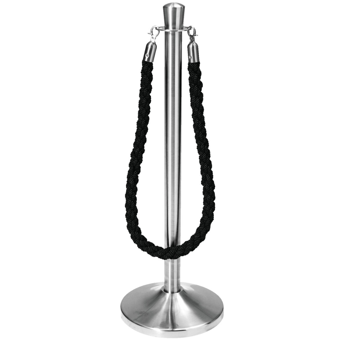 Asta Privé con corde VEGA; 31x95 cm (ØxH); struttura argento