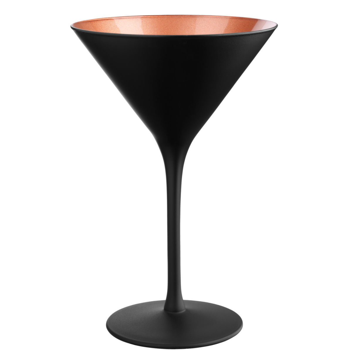 Copa de Martini Joleen VEGA; 210ml, 11.6x17.3 cm (ØxAt); negro/cobre; 6 pz. / Paquete