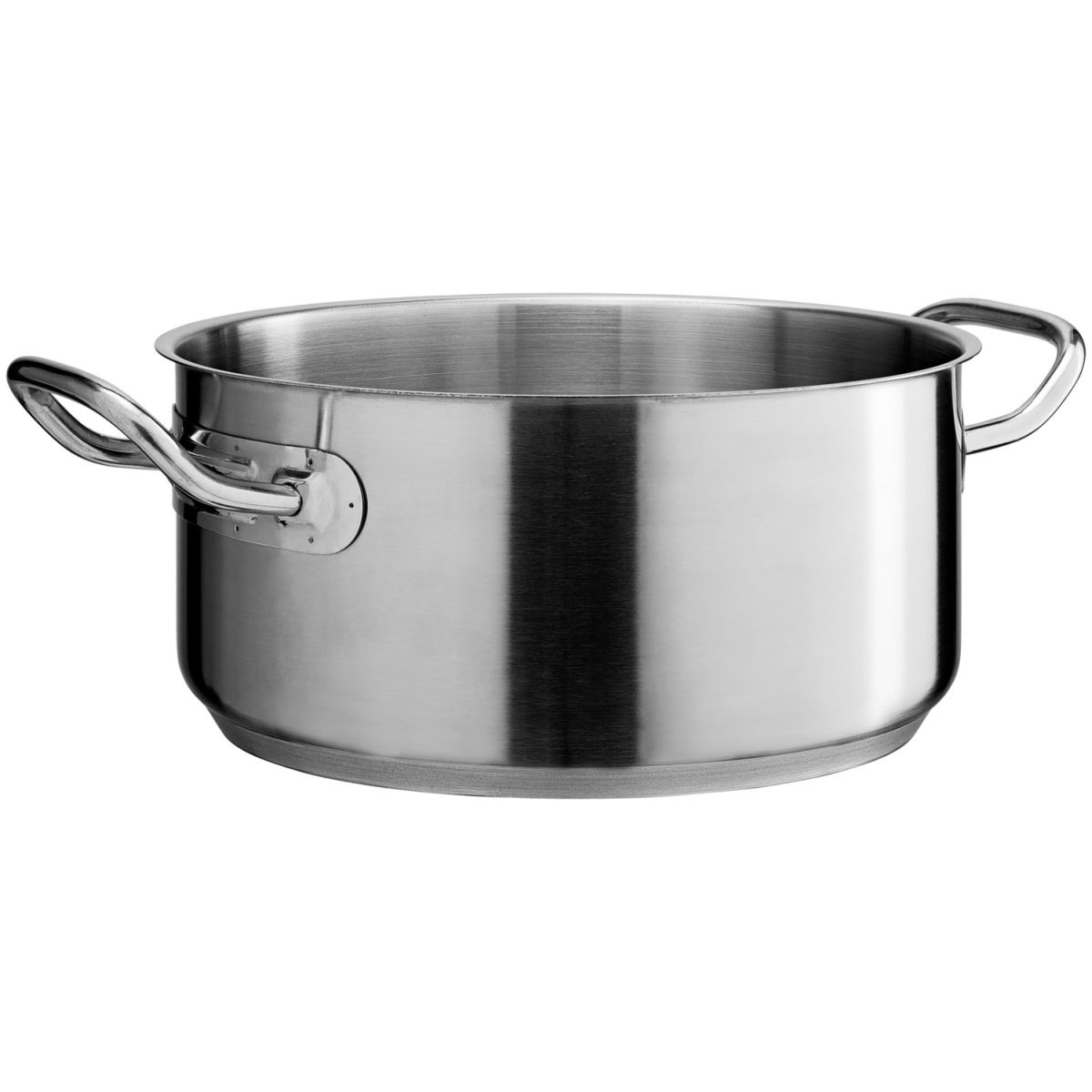 Vega Kookpan Professional zonder deksel; 4900ml, 24x11.5 cm (ØxH); zilver; rond