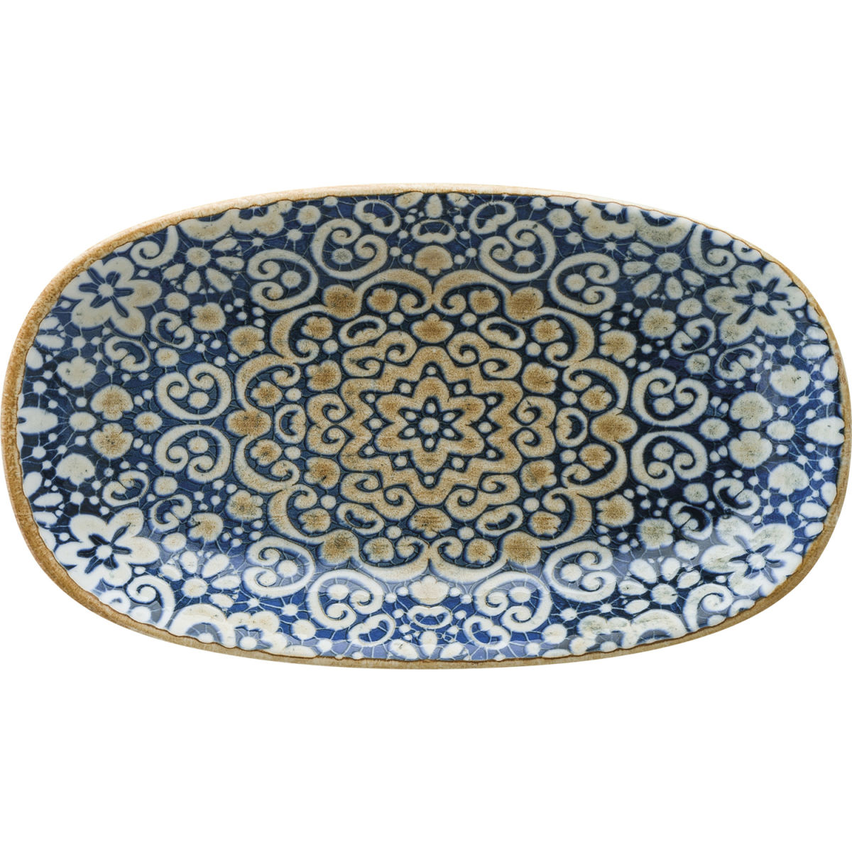Piatto da portata ovale Alhambra ovale Bonna; 24x14 cm (LxL); blu/bianco/marrone; ovale; 12 pz. / confezione