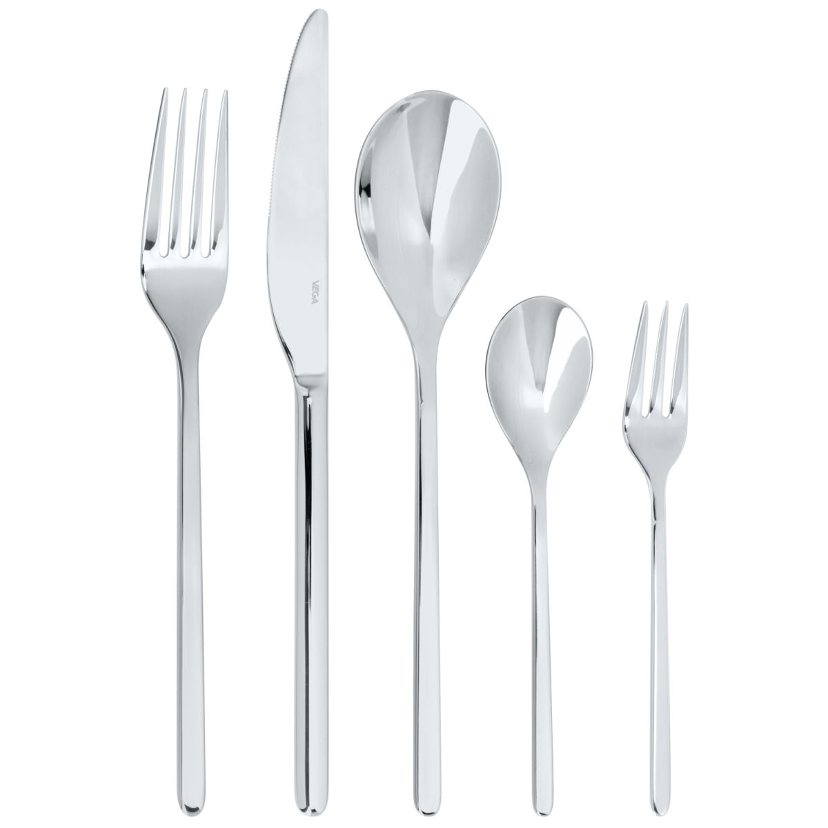 Set campione posate Toulon 5 pezzi VEGA; argento