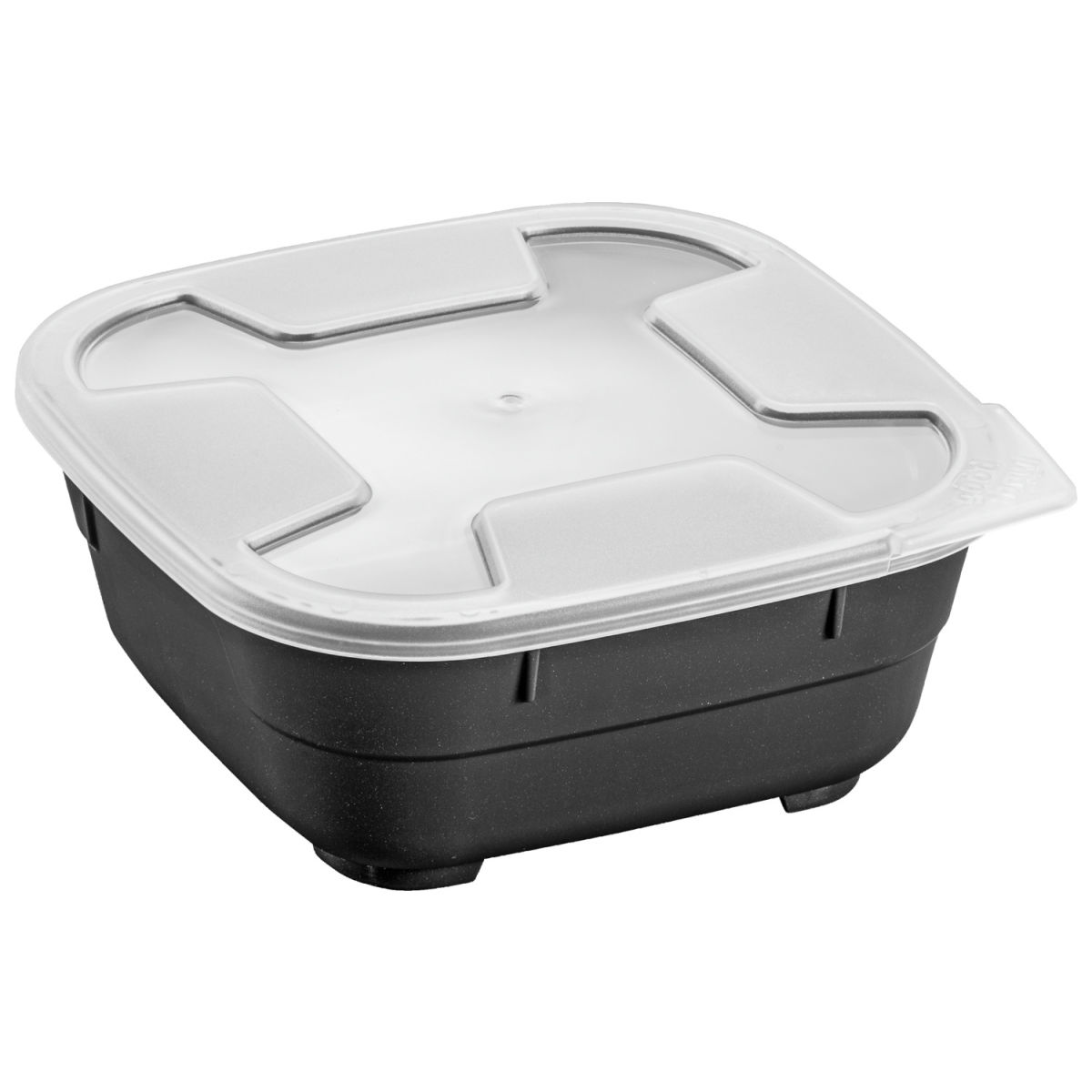 Envase para comida multiuso Goodbowl Thermohauser; 550ml, 14.2x14.2x6.1 cm (LgxAnxAt); antracita; cuadrada; 5 pz. / Paquete