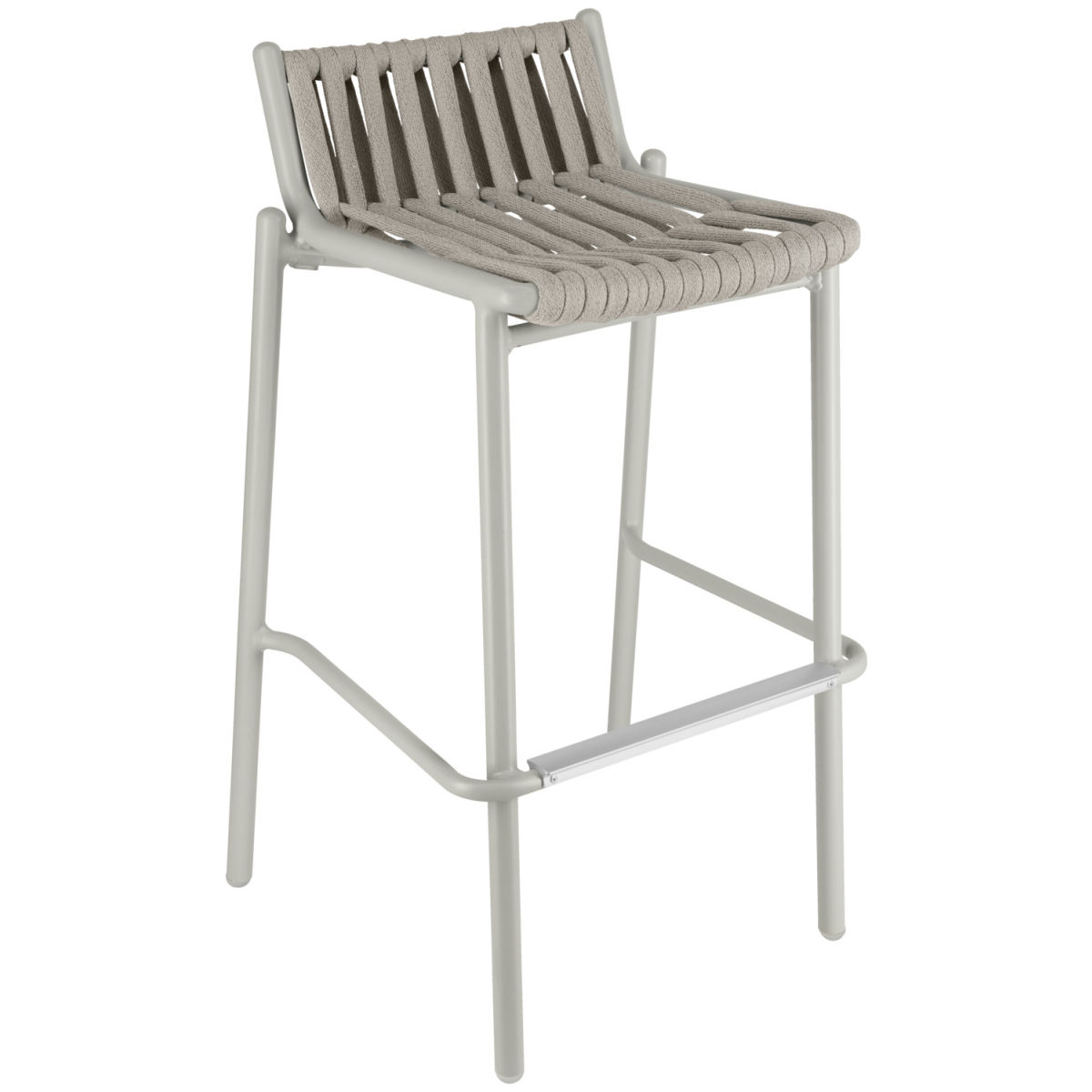 Vega Barstoel voor buiten Lumaro; 42x42x90 cm (BxDxH); zitting taupe, frame beige; 2 stuk / verpakking