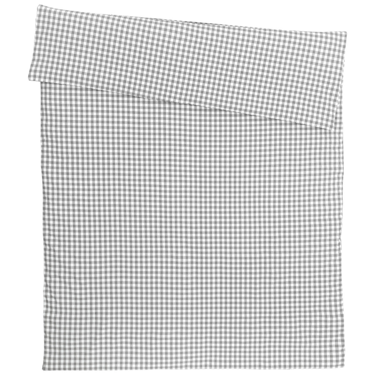 ERWIN M. Dekbedovertrekset Tux Seersucker; 135x200 cm (BxL); grijs
