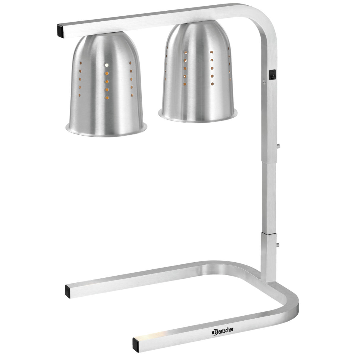 Bartscher Infrarot Wärmebrücke 1/1 GN mit 2 Wärmelampen 55 cm (H); silber
