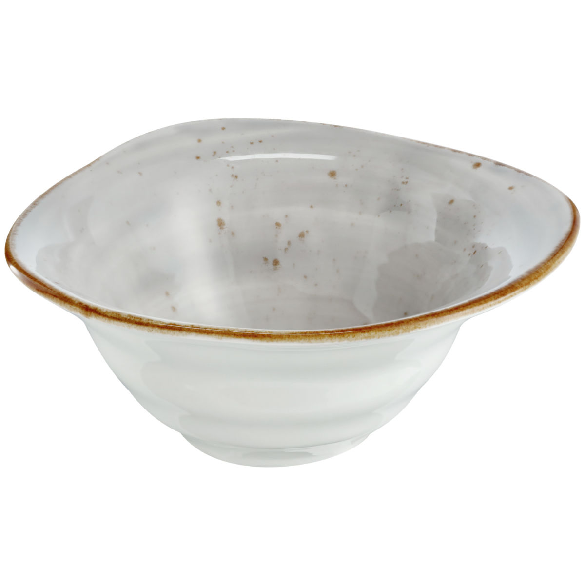 Ciotola Nebro forma organica VEGA; 480 ml, 17x6.5 cm (ØxH); grigio chiaro; 6 pz. / confezione