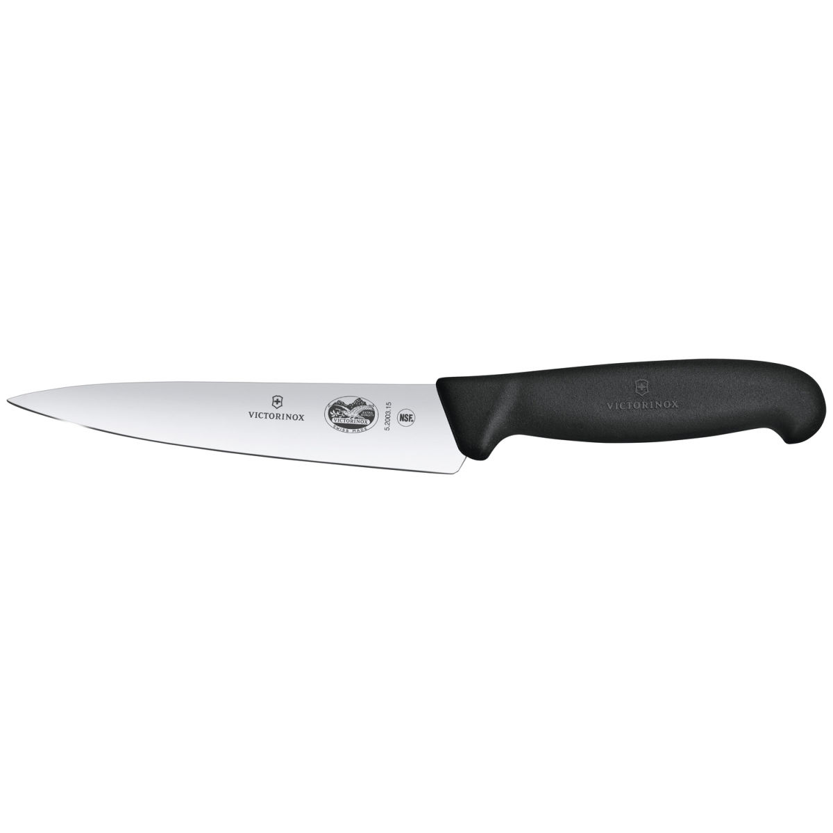 Coltello da cucina Fibrox Victorinox; lunghezza lama 15 cm, 28.4 cm (L); argento/nero