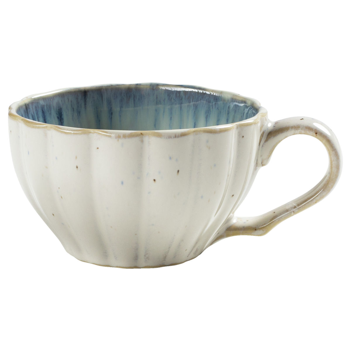 VEGA Kaffeetasse Flora 200 ml, 9.1x5.5 cm (ØxH); blau/beige; 6 Stück / Pack