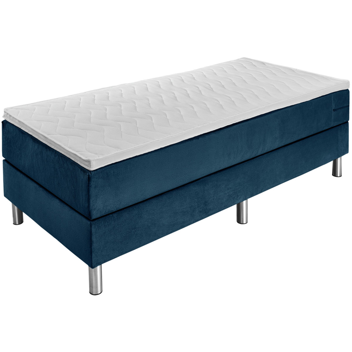 Letto componibile Basic velluto, senza testiera ERWIN M.; 100x200x63 cm (LxLxH); blu scuro; duro