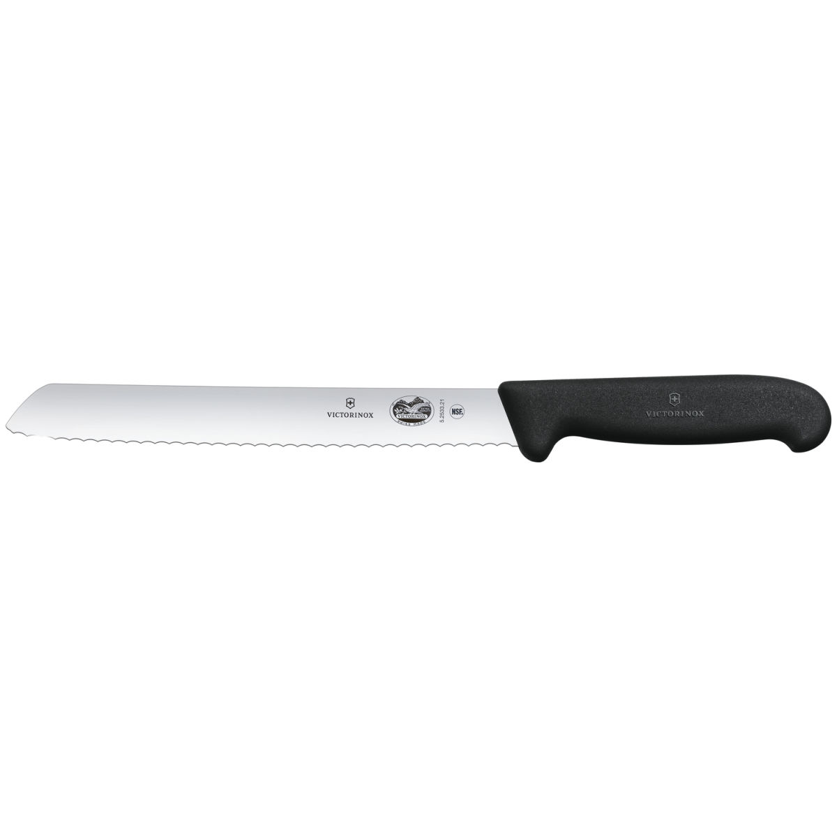 Coltello per il pane Fibrox lama seghettata Victorinox; lunghezza lama 21 cm, 34.7 cm (L); argento/nero