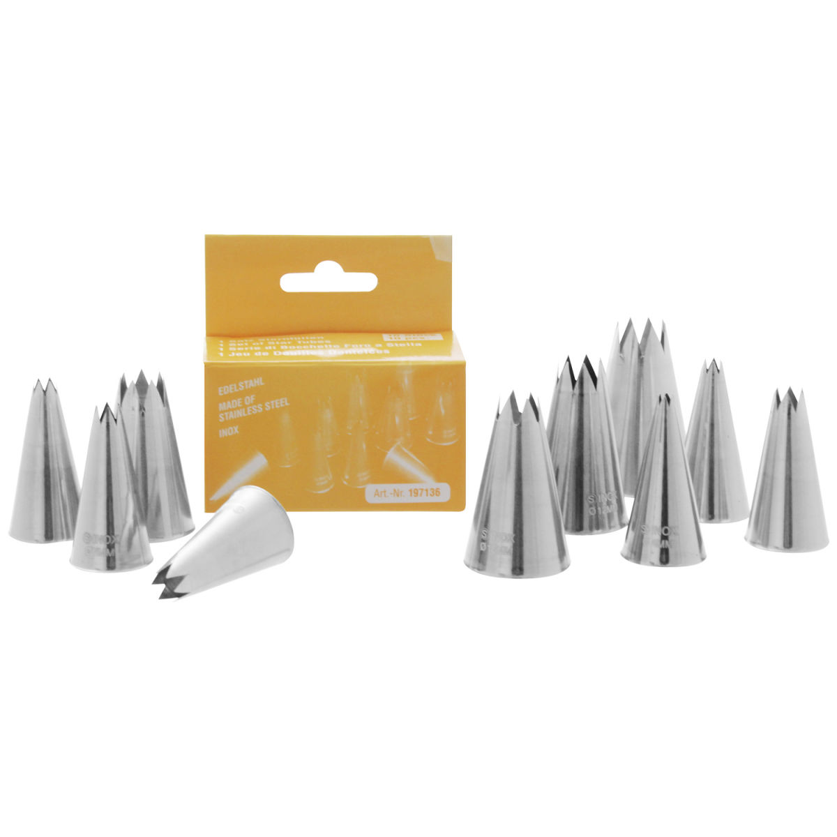 Set beccucci Edelstahl 10 pz. Schneider; argento