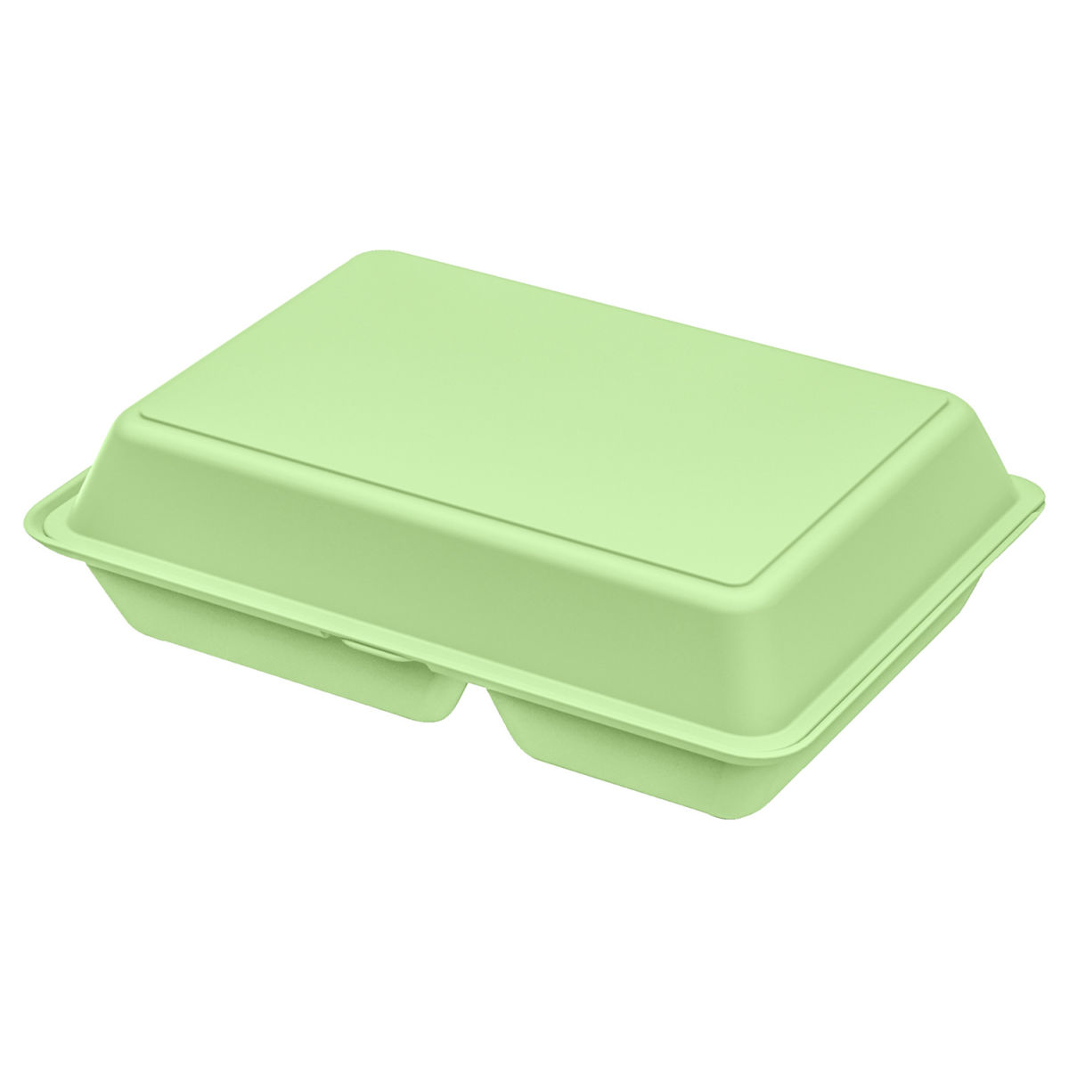 Envase para comida multiuso Hotaka 3 divisiones elasto REuse; 800ml, 21x29x8.4 cm (LgxAnxAt); verde; rectangular; 18 pz. / Paquete