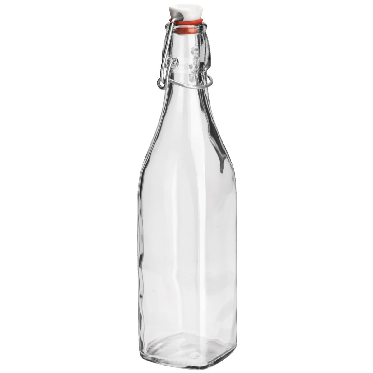 Botella cierre estribo Swing Bormioli Rocco; 550ml, 6x6x26.5 cm (LgxAnxAt); transparente; cuadrada; 12 pz. / Paquete