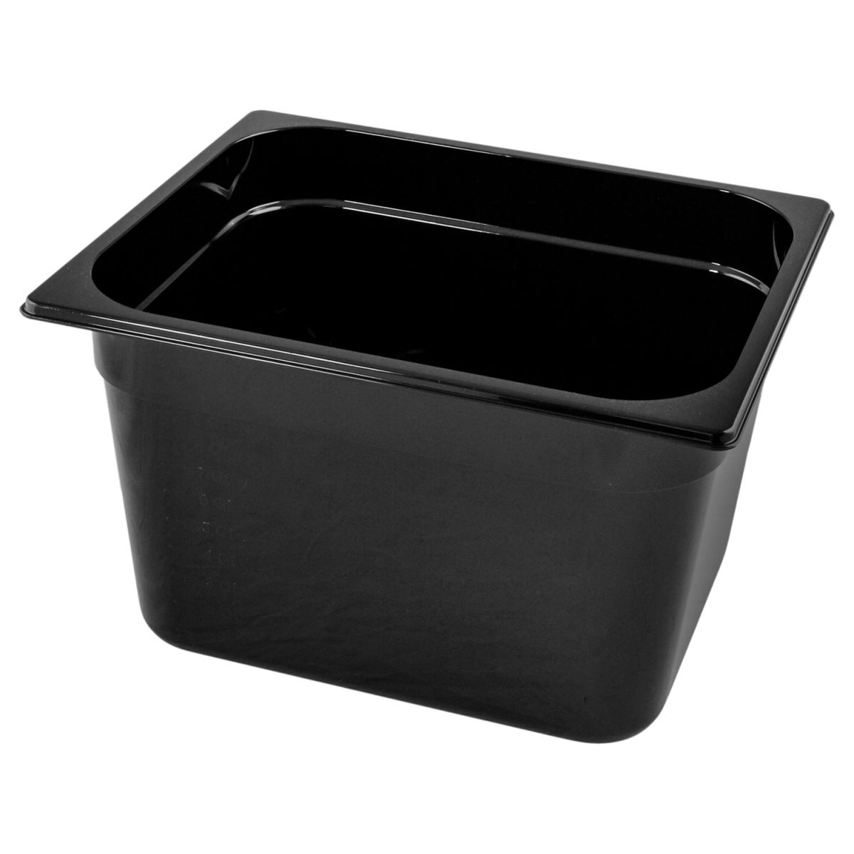Contenitore Nero Gastronorm 1/2 VEGA; Misura GN 1/2, 11.9l, 32.5x26.5x20 cm (LxLxP); nero