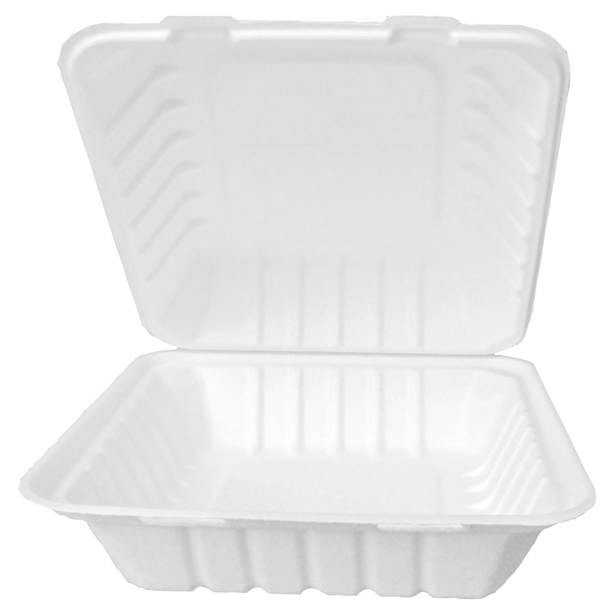 NATUREStar Matlåda sockerrör Nature VI kvadratisk; 130 cl, 23x23x8.5 cm (LxBxH); Vit; Kvadratisk; 25 Styck / Förpackning