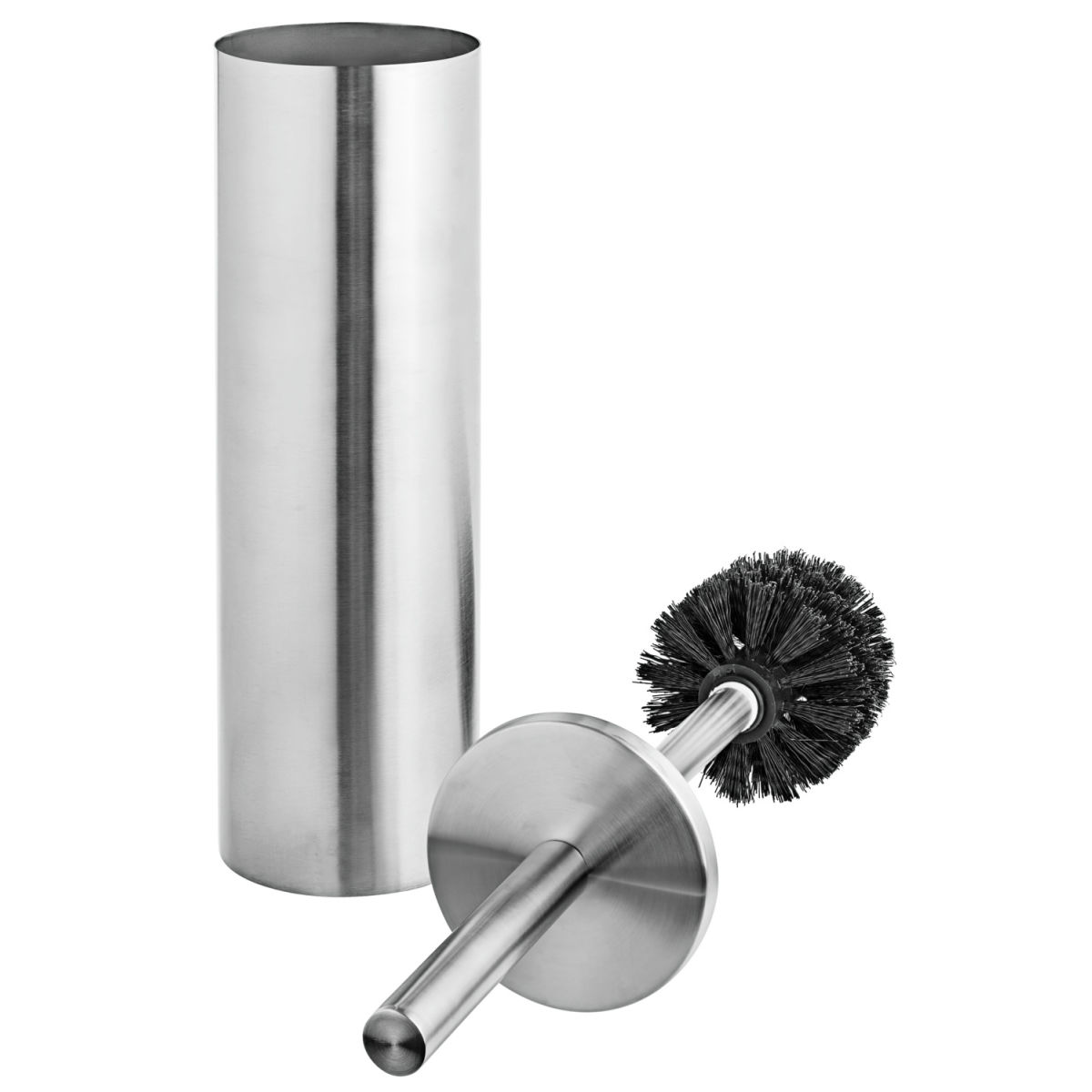 PULSIVA WC-borstel met houder Brooklyn; 9x40 cm (ØxH); zwart/zilver