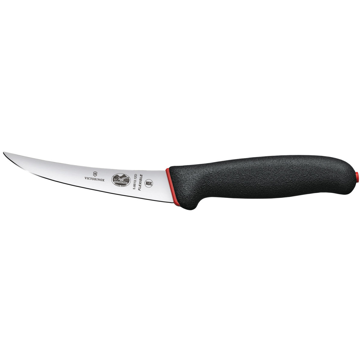 Coltello da disosso Fibrox Dual Grip dritto lama flessibile Victorinox; lunghezza lama 12 cm, 26.8 cm (L); argento/nero/rosso