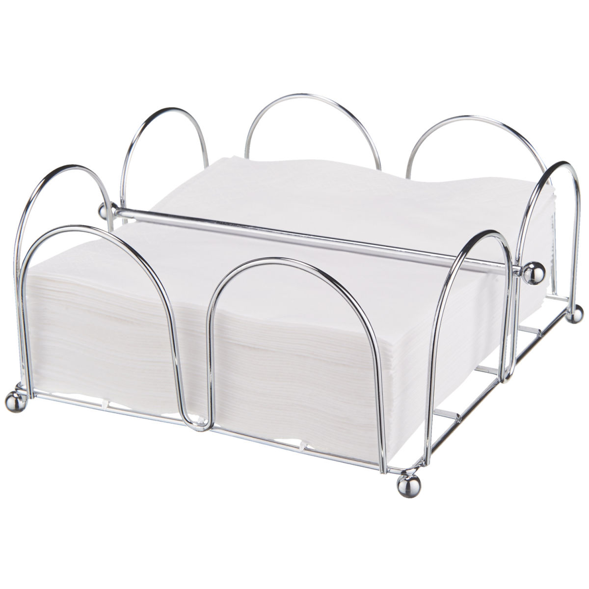 Portatovaglioli Foglio PULSIVA; 18.5x18.5x8 cm (LxLxH); argento