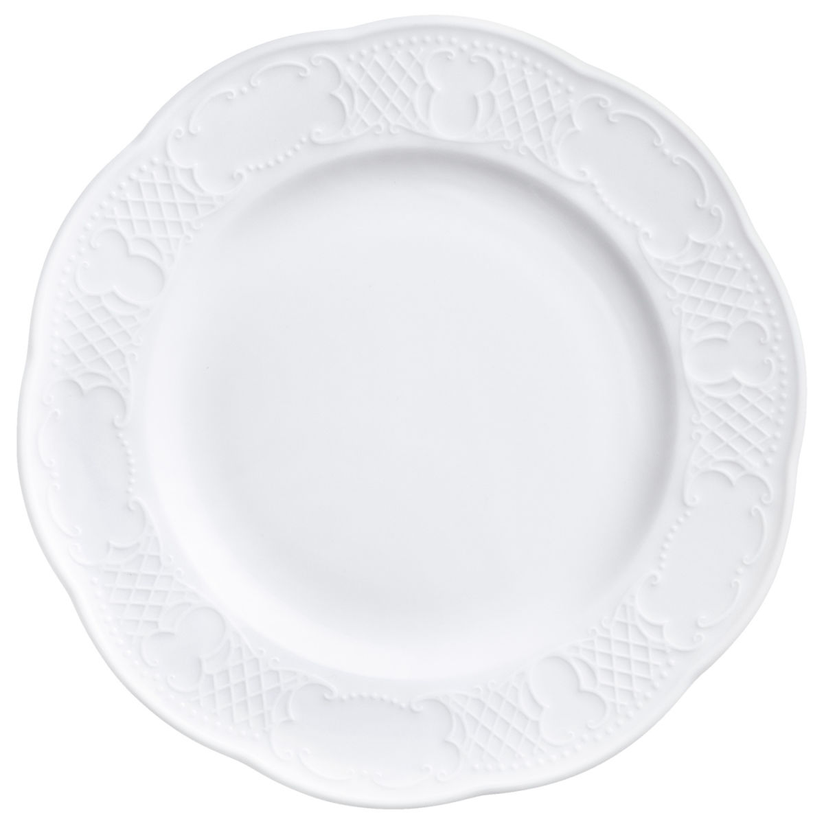 Vega Plat bord Minuett; 20.5 cm (&Oslash;); wit; rond; 6 stuk / verpakking