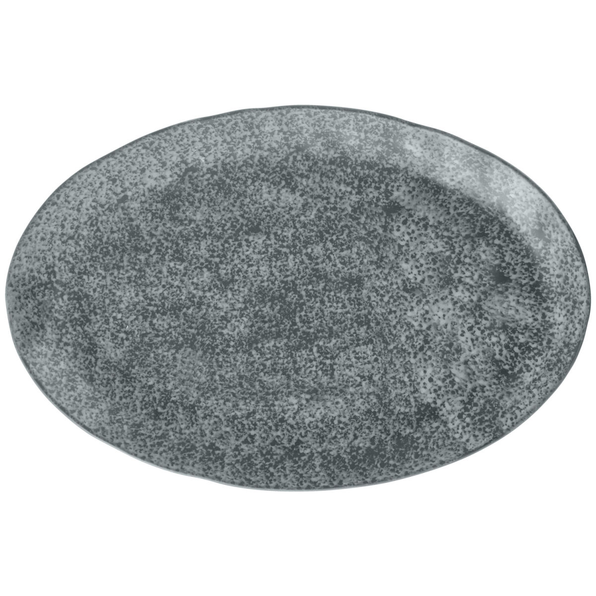 Piatto da servizio Arona ovale VEGA; 40x26.5x3.4 cm (LxLxH); antracite; ovale; 2 pz. / confezione