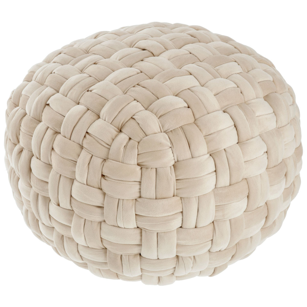 Pouf velluto Armeda VEGA; 48x33 cm (ØxH); beige