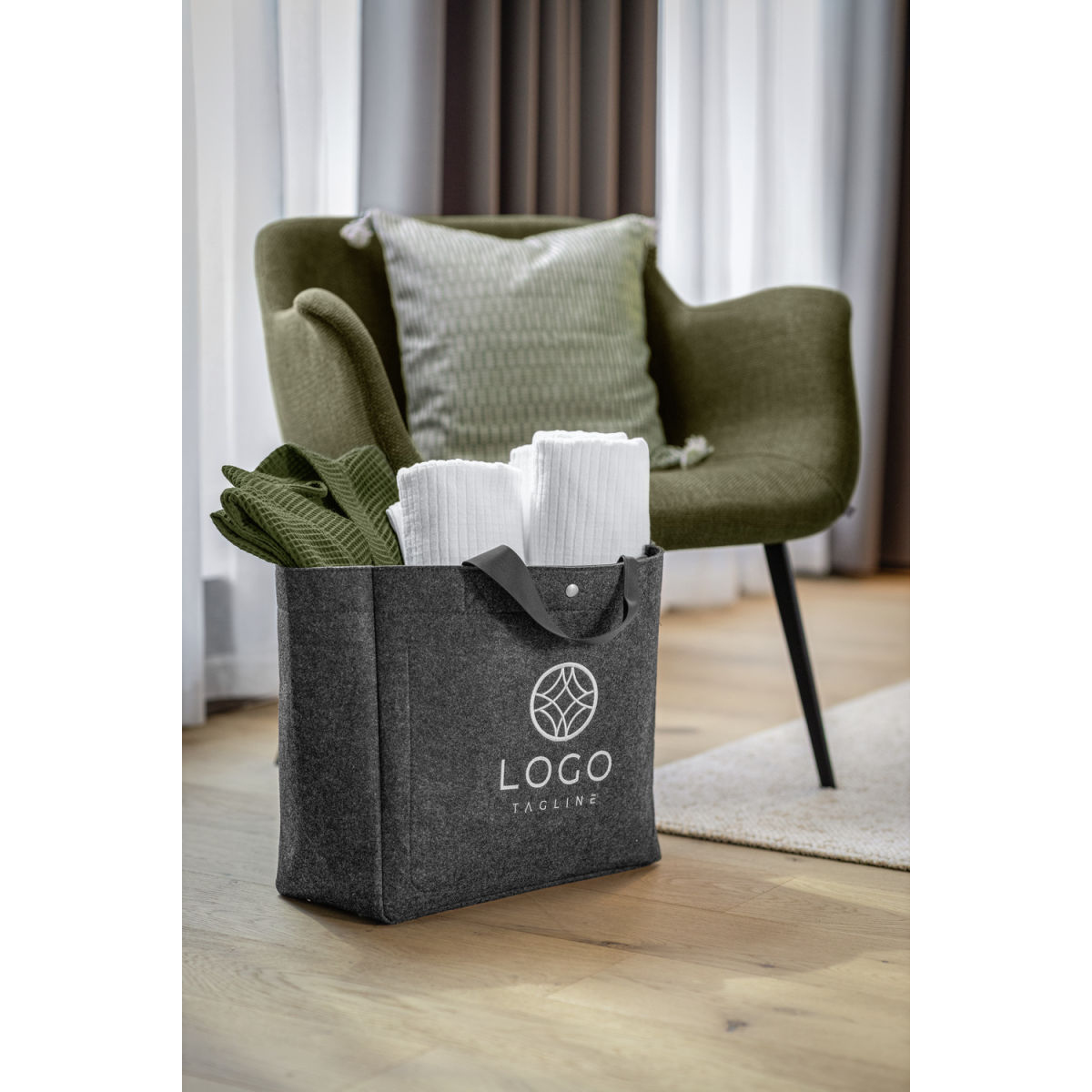 Borsa wellness Aven ERWIN M.; 44x38x42 cm (LxLxH); grigio scuro
