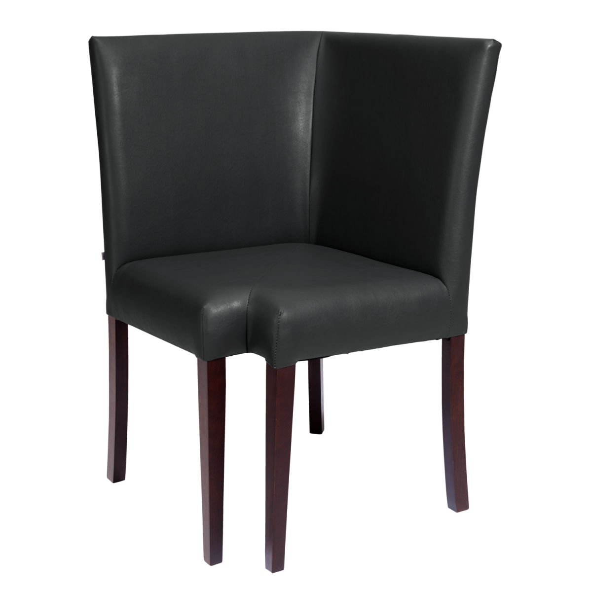 VEGA Eckelement Elegance 63x63x95.5 cm (BxTxH); Sitz schwarz, Gestell wenge