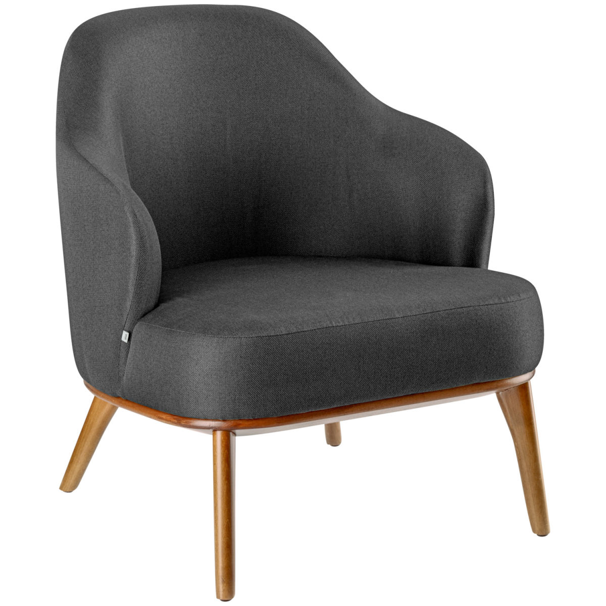 VEGA Loungesessel Gustav 70x78x79 cm (BxTxH); Sitz anthrazit, Gestell hellbraun