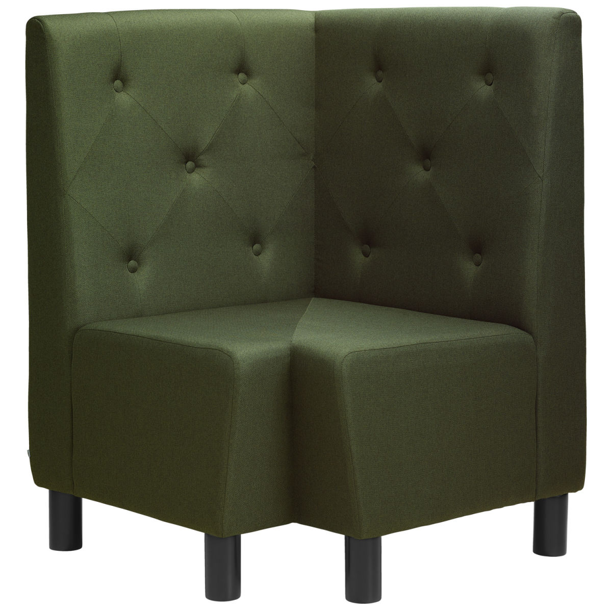 Elemento ad angolo Lerida II in tessuto VEGA; 75x75x102 cm (LxPxH); verde