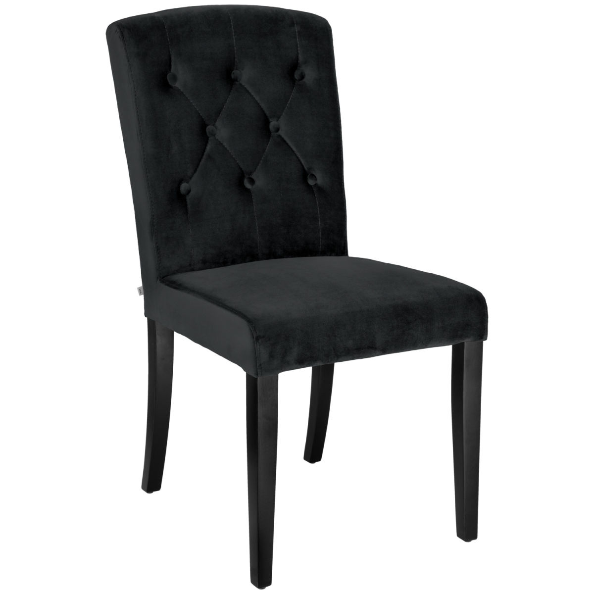 Sedia Teatro barocca velluto VEGA; 47x62x92 cm (LxPxH); seduta nero, struttura nero; 2 pz. / confezione