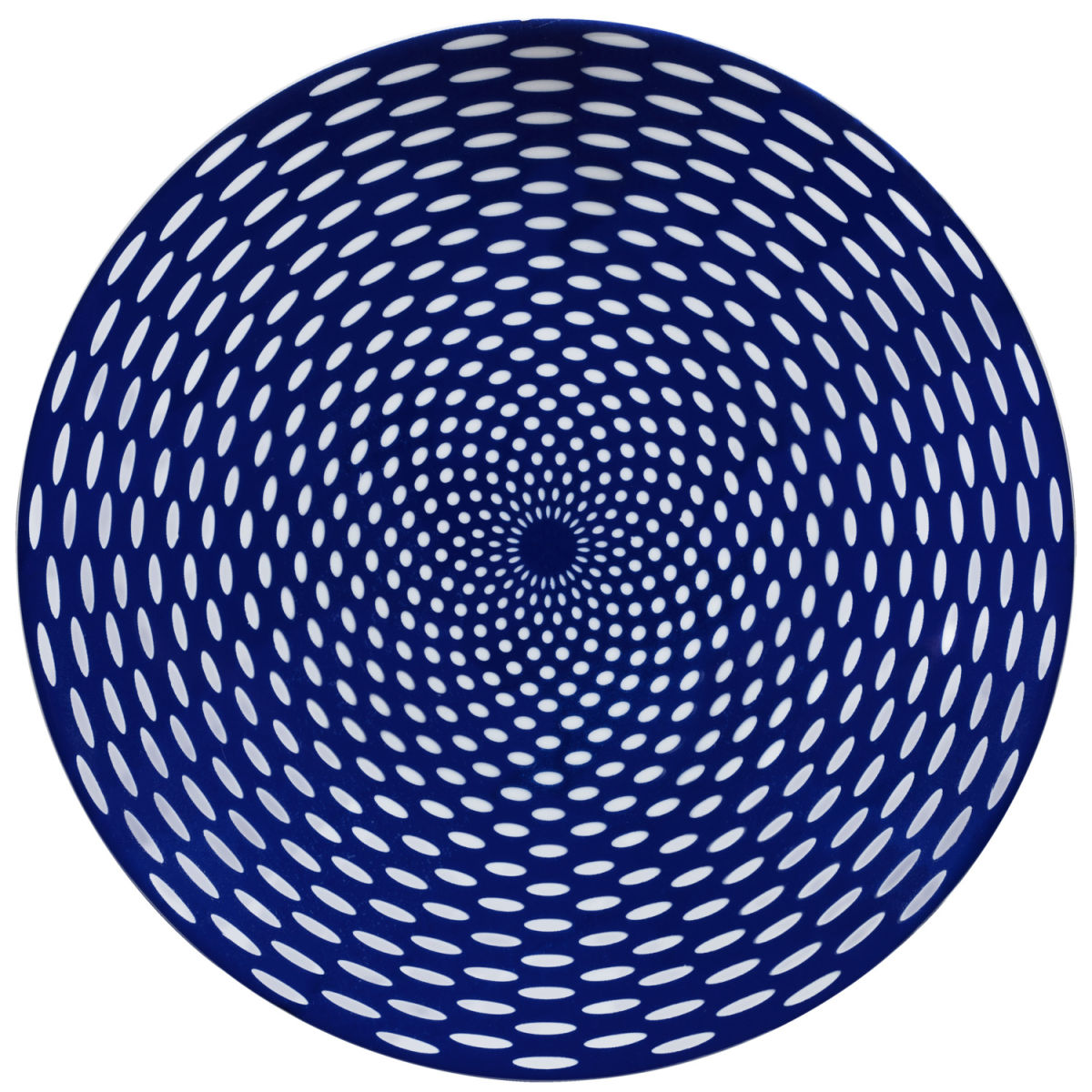 Piatto piano Mixor con decor VEGA; 21 cm (Ø); blu/bianco; rotonda; 6 pz. / confezione