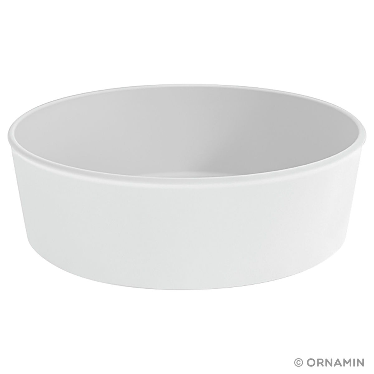 Contenitore take away riutilizzabile Big Bruno Ornamin; 1100ml, 20x6 cm (ØxH); bianco; rotonda; 10 pz. / confezione