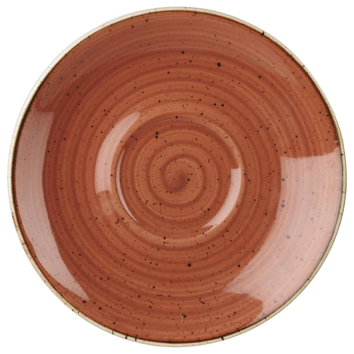 Cappuccino basso Stonecast Orange Churchill; 15.6 cm (Ø); arancione/marrone; rotonda; 12 pz. / Pacco