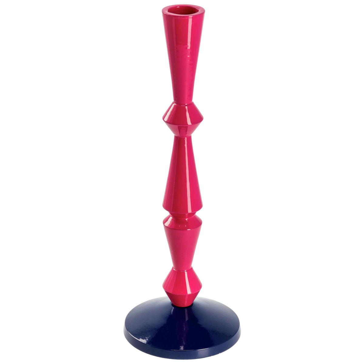 Portacandele Andris; 9.5x25 cm (ØxH); pink/blu scuro