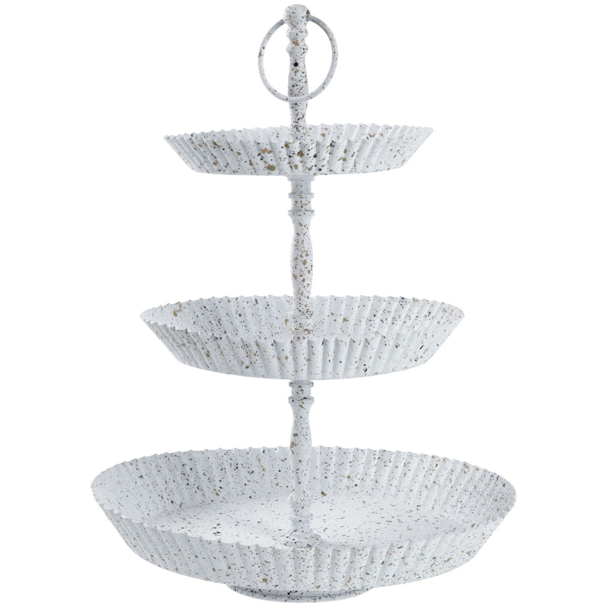 Etagere decorativa Abunya VEGA; 35x47 cm (ØxH); bianco/marrone/grigio/antracite