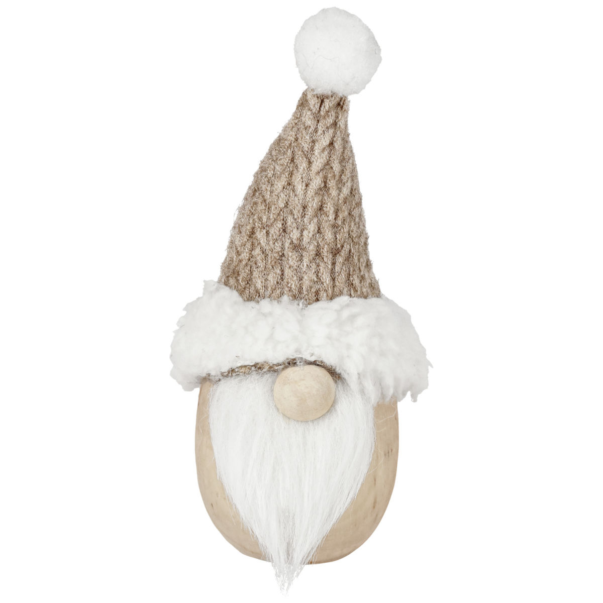 Gnomo Agon; 4.5x4.5x12 cm (LxLxH); beige/bianco/naturale