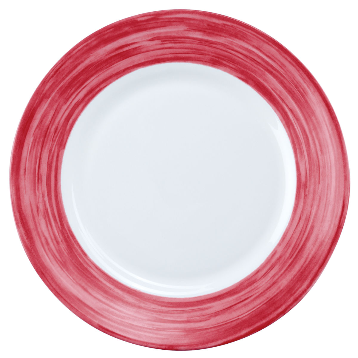 Piatto piano Brush Luminarc; 25.4 cm (Ø); borgogna; rotonda; 6 pz. / confezione