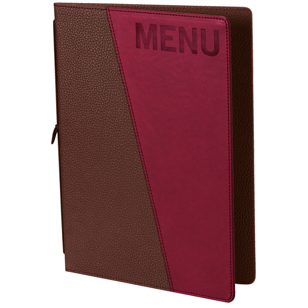 VEGA Speisekarte Sully A4, mit Prägung MENU DIN A4, 25x34 cm (BxH); bordeaux