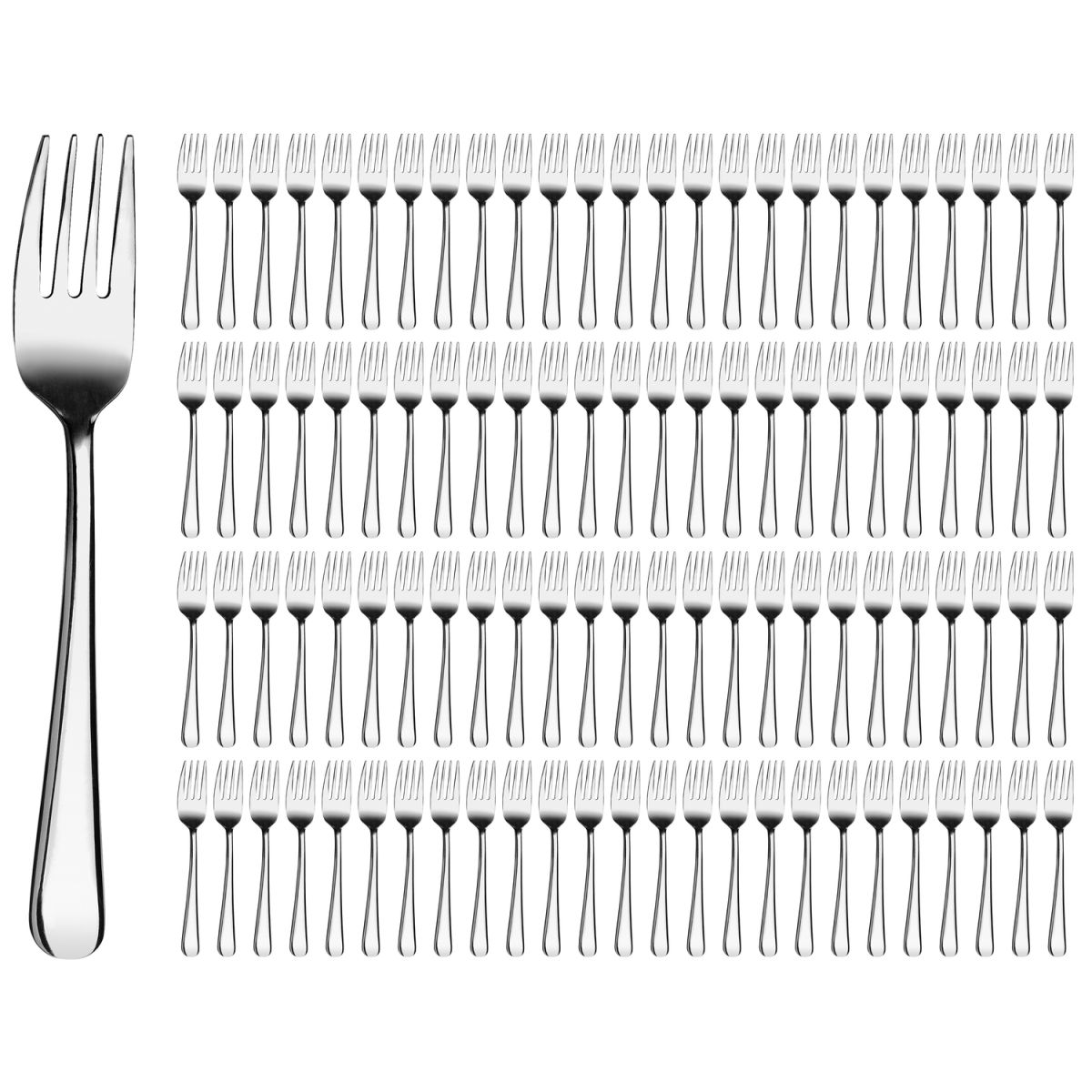 PULSIVA Vorteilspack Kuchengabel Florenz 100 Stück 14.5 cm (L); silber, Griff silber; 100 Stück / Pack