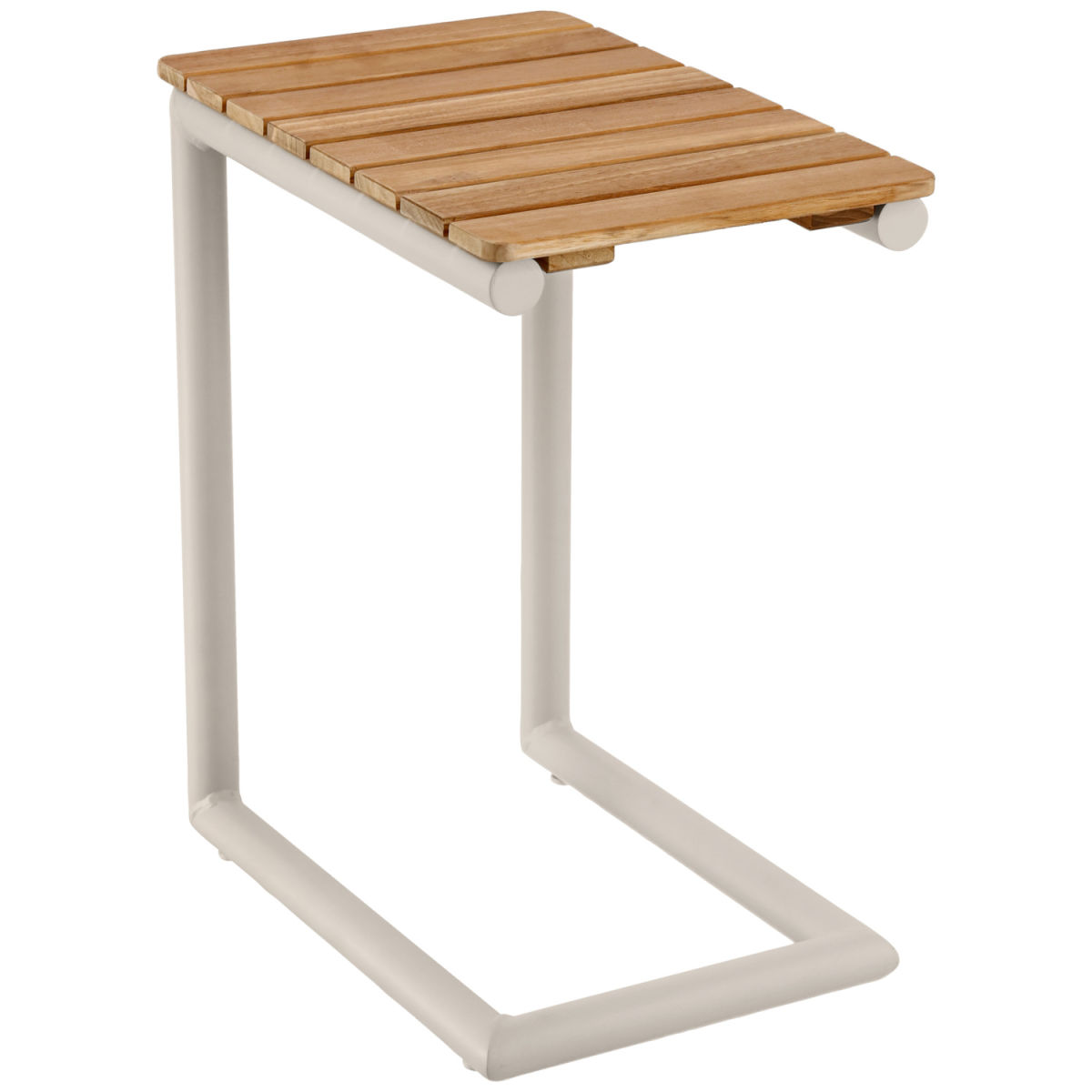 Tavolino Amalfia VEGA; 47x30x54 cm (LxLxH); struttura grigio chiaro; rettangolare