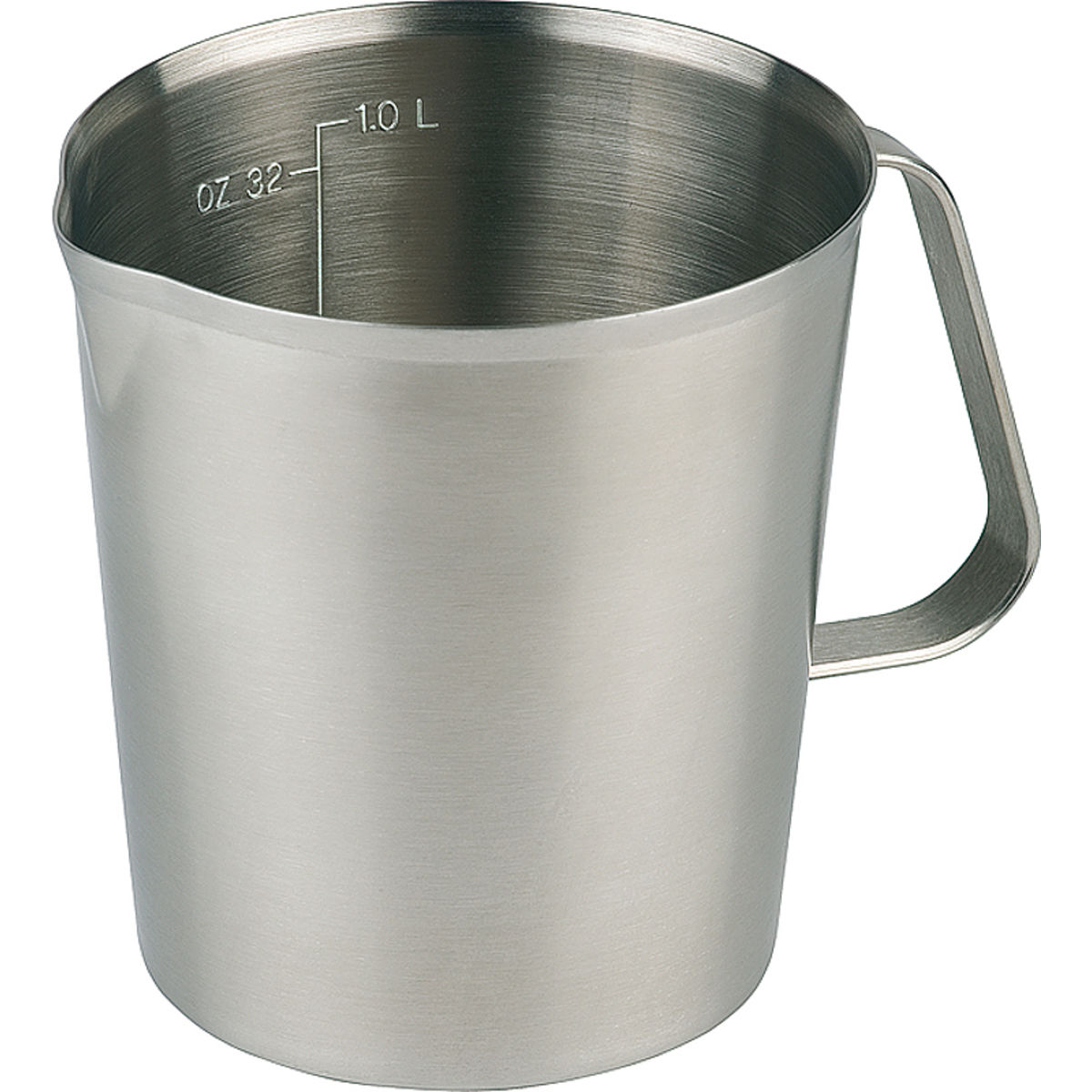 Brocca universale con scala di misura APS; 1000ml, 12x13 cm (ØxH); argento; rotonda