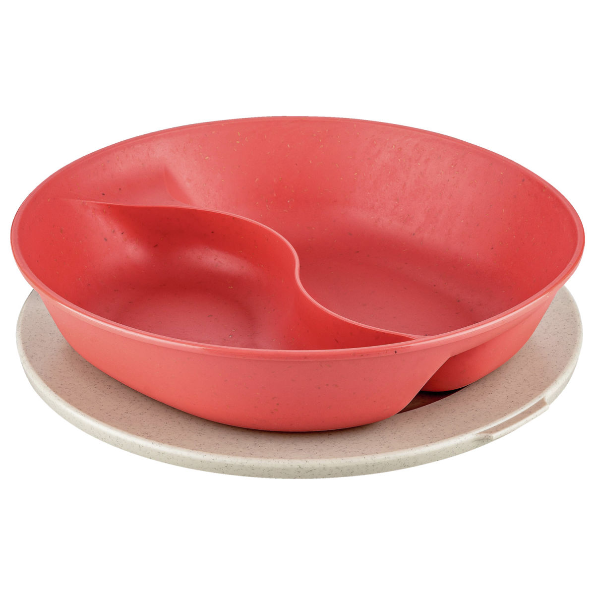 Ciotola riutilizzabile Connect Separee koziol; 1500ml, 25x6 cm (ØxH); rosso; rotonda; 4 pz. / confezione