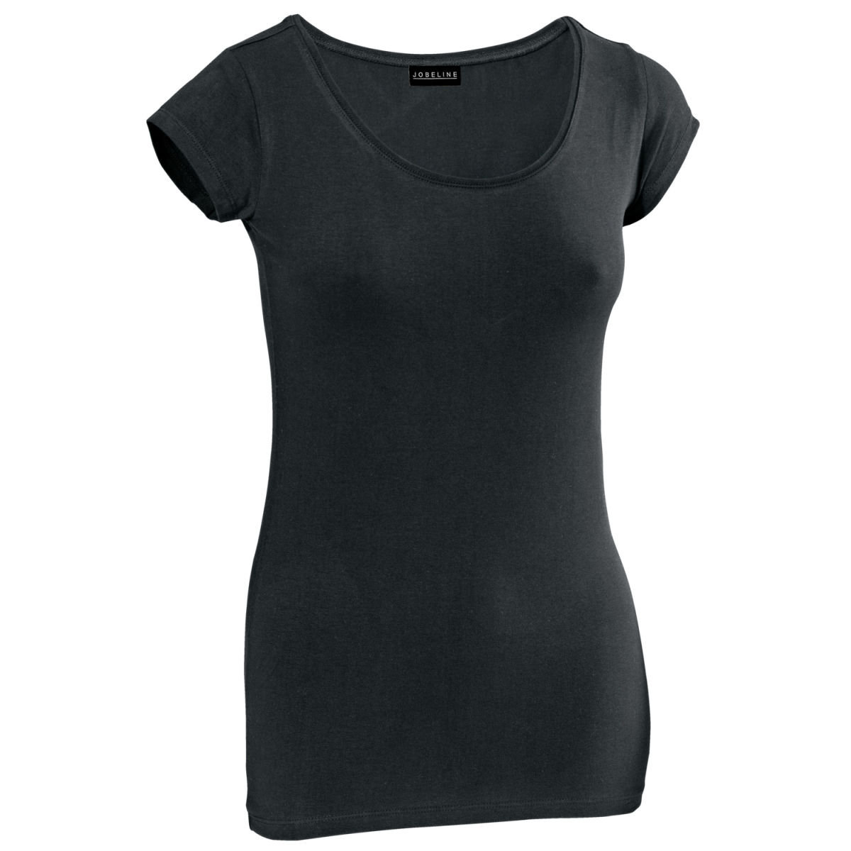 T-shirt da donna Sabrina collo rotondo PULSIVA; Taglia 2XL; nero; 2 pz. / confezione